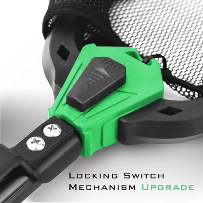 YVLEEN Floating Fishing Net Fish Landing Net - Upgraded Design Foldable & Lightweight Freshwater Fishing Landing Net, Ultra-Thin Rubber Fish Net Easy Catch and Release, Fishing Gifts for Men