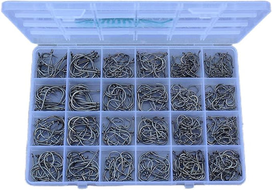 Fishing Hooks Freshwater Saltwater Fish Hooks Bulk Fishing Hooks Set Worm Catfish Hooks Fish Gear Equipment Supplies