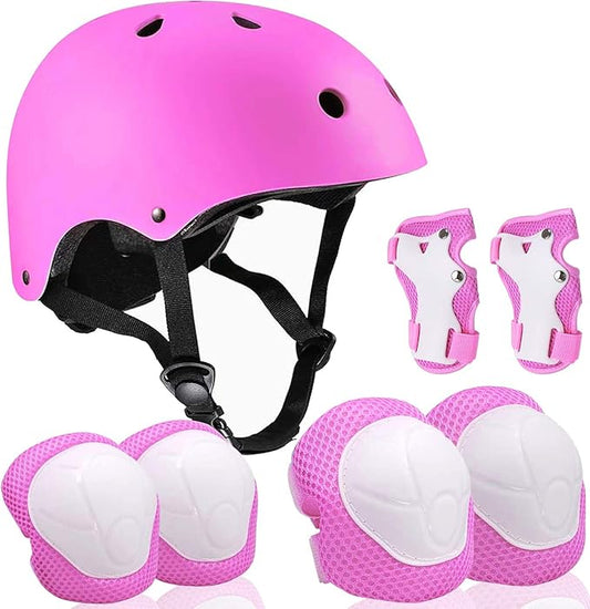 Adjustable Helmet for Ages 5-16 Kids Toddler Boys Girls Youth,Protective Gear with Elbow Knee Wrist Pads for Multi-Sports Skateboarding Bike Riding Scooter Inline skatings Longboard Roller Skate