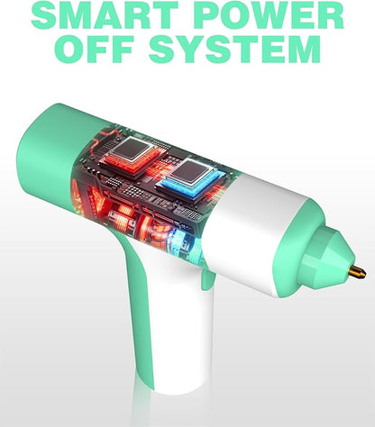 LUXTER Cordless Hot Glue Gun Kit 15s Fast Preheating Anti-drip Nozzle Auto Shut-Off Hot Melt Glue Gun with 2.6Ah Battery and 20 Hot Glue Sticks Craft Gun for DIY, Home Repairs, Kids' School Projects