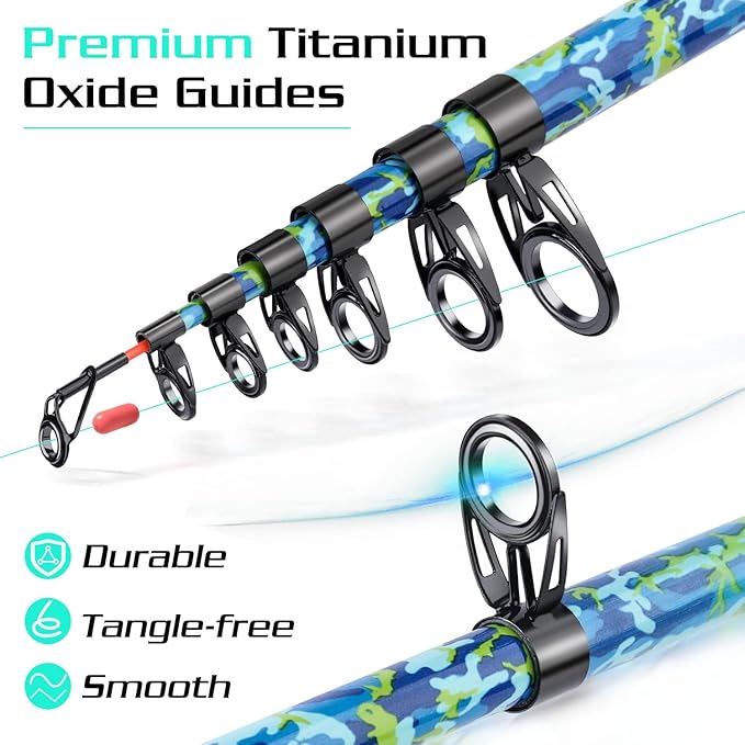 Sougayilang Fishing Rod and Reel Combos with Telescopic Fishing Pole Spinning Reels Fishing Carrier Bag for Travel Saltwater Freshwater Fishing