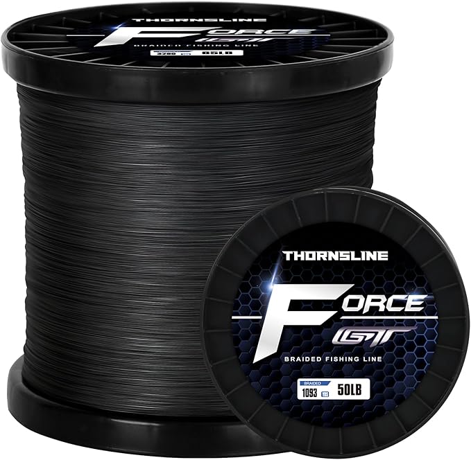 ThonrsLine Force Braided Fishing Line - Incredible Abrasion Resistant Braided Lines for Saltwater or Freshwater - Camo Design Braid for Extra Visibility