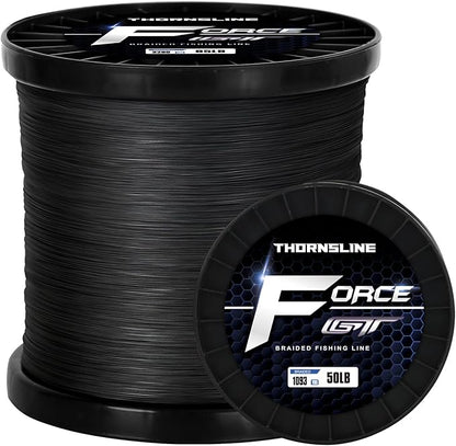 ThonrsLine Force Braided Fishing Line - Incredible Abrasion Resistant Braided Lines for Saltwater or Freshwater - Camo Design Braid for Extra Visibility
