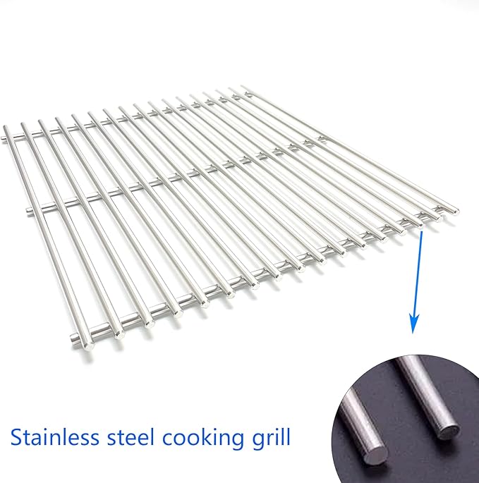 15" Stainless Steel 2 Grid Grates Replacement Parts for Broil King 9865-54, 9453-57, 9453-54, 9453-64, 9869-74c, 945584 Broil-Mate, Huntington, Crown, Sterling 20, 20B, 40, 70, 90 Gas Grill
