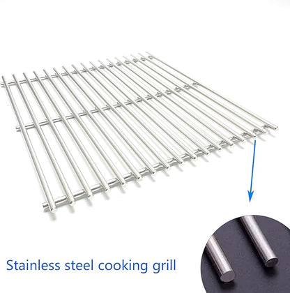 15" Stainless Steel 2 Grid Grates Replacement Parts for Broil King 9865-54, 9453-57, 9453-54, 9453-64, 9869-74c, 945584 Broil-Mate, Huntington, Crown, Sterling 20, 20B, 40, 70, 90 Gas Grill