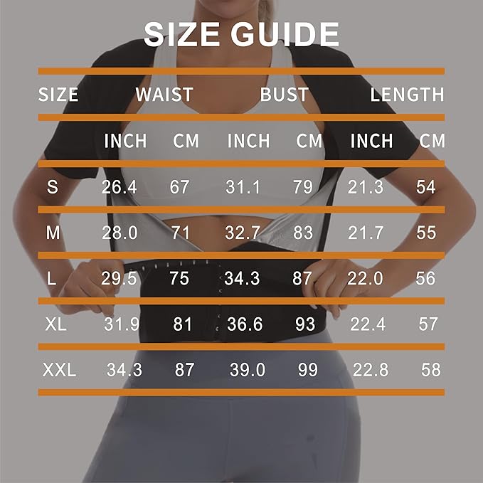 Sauna Suit Waist Trainer for Women Belly Fat,Sauna Shirt Short Sleeves Waist Trimmer Body Shaper Tank Tops