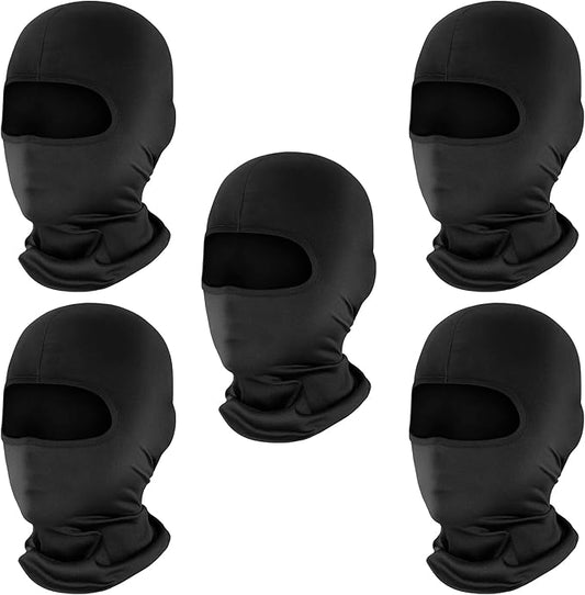 Pukavt 2 Pack 3 Hole Winter Knitted Mask, Full Face Cover Ski Mask Warm Balaclava for Skiing, Motorcycle, Snowboard