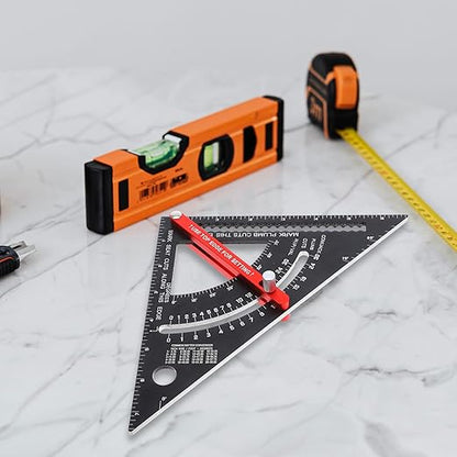 Adjustable Woodworking Triangle Ruler Carpenter Multi-Angle Measuring Tool for Precise Line Marking and Rafter Layout in Carpentry