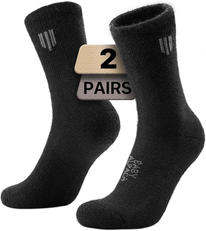 Alpaca Wool Micro Crew Hiking Socks Midweight Moisture Wicking Anti-blister Cushioned