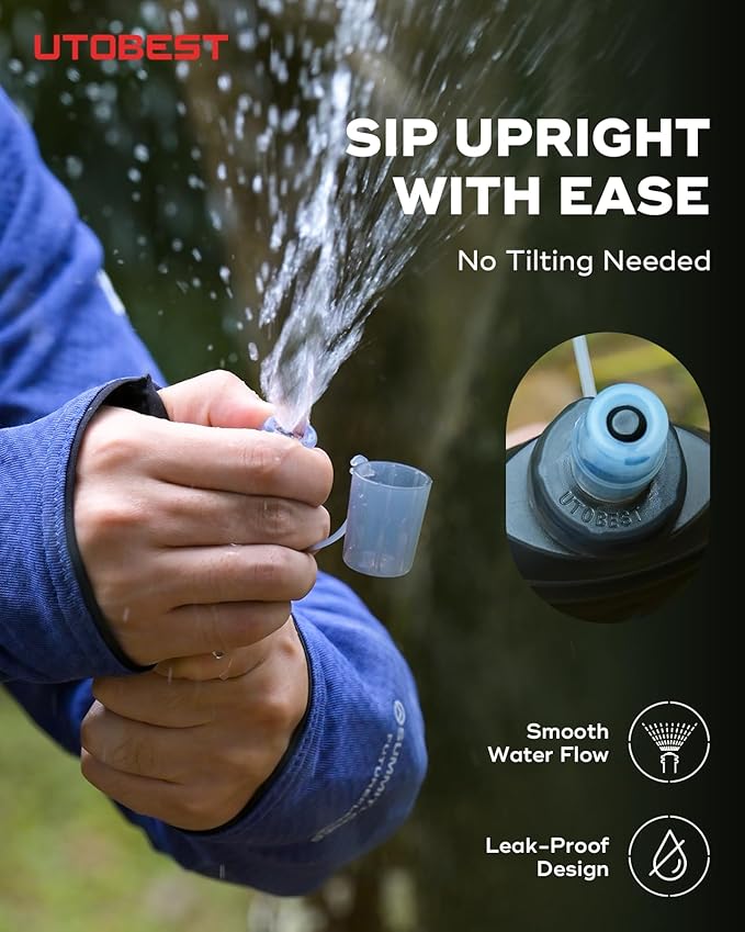 150ml Soft Flask, 1 Pack Flexible TPU Hydration Water Bottle, Collapsible with 28mm Caliber for Running, Hiking, Cycling, Climbing, and Marathon Yellow