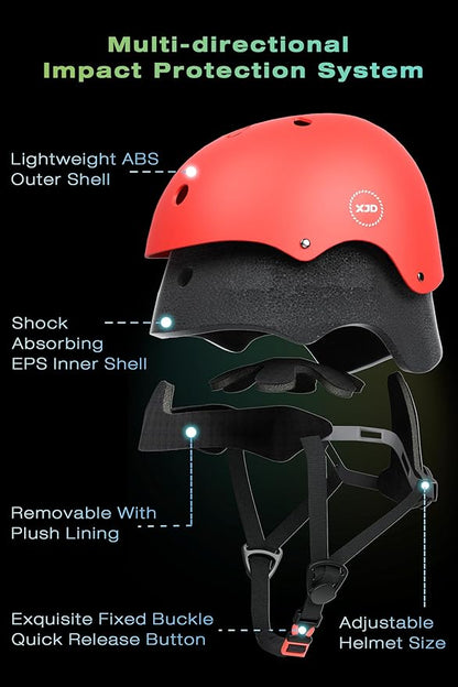 XJD Kids Bike Helmet,Multi-Sport Protective Gear Set for 3-5-8-14 Years Boys Girls with Knee and Elbow Pads Wrist Guards fit Roller Skates,Cycling,Skateboarding,Christmas Birthday Gifts for Kids