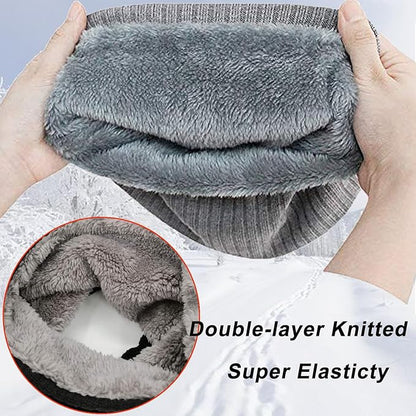 Winter Fleece Neck Warmer Mens Ski Mask Face Warmer Neck Gaiter Neck Scarf Women Thick Windproof 2 Pack