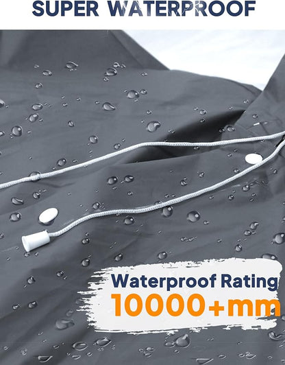 ANYOO Rain Ponchos for Adults Lightweight Reusable Raincoats for Men Women Emergency Rain Jacket with Hood 2 Pack