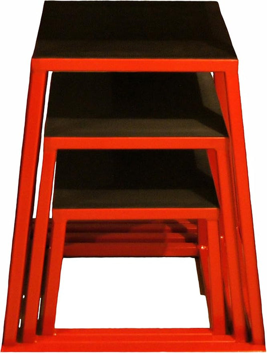 JFIT Plyometric Boxes - Made in Taiwan NO Assembly Required Single - Height Box Set and Adjustable Box Options Plyometric Platform and Jumping Agility Box for Training Conditioning Strength Training