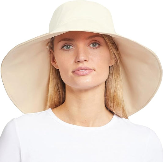 Solbari Ultra Wide Brim Sun Hat UPF50+ Packable UV Sun Protection Hats with Full Coverage Brim