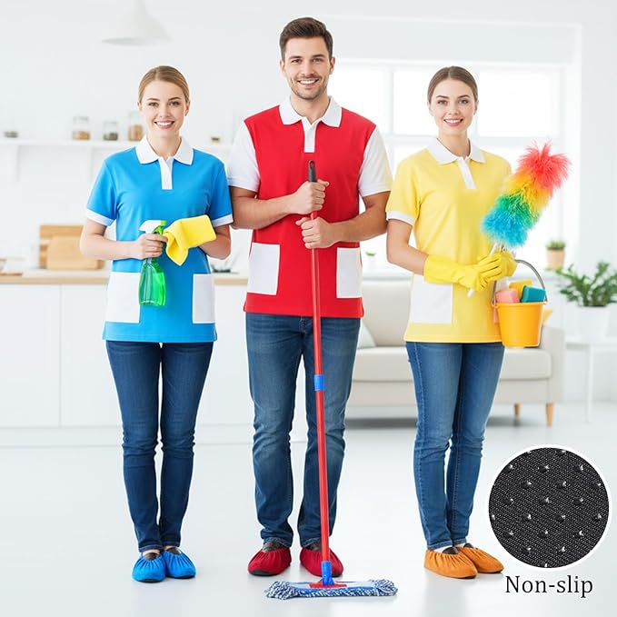 11 Pairs Reusable Non-Slip Shoe Covers, Washable Thickened Boot Shoe Covers Soft Shoes Protectors for Indoor Use Household Office Home Laboratory (Multicolor)