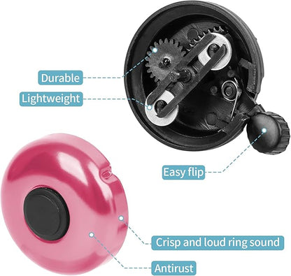 Classic Bike Bell, Aluminum Bicycle Bell, Loud Crisp Clear Sound Bicycle Bike Bell for Adults Kids