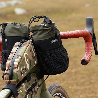 Onedrop Bike Frame Bag - Water Resistant Top Tube Bike Bag with Durable Cordura Fabric, Front Bicycle Storage & Bikepacking Pouch, Cycling Accessories for Biking Travel (Multicam Camo)