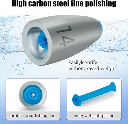 THKFISH Fishing Weights Sinkers Set, 60PCS Fishing Sinker Drop Shot Weights Kit,Drop Shot Rig Wacky Hooks for Saltwater Freshwater Bass Fishing