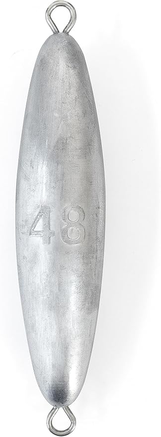 BLUEWING Torpedo Sinker Through Wire Fishing Weight Saltwater Bullet Lead Double Ringed 2oz-48oz