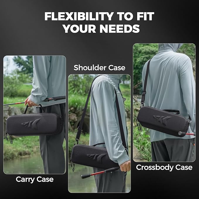 KastKing Fishing Reel Case Medium & Large, Customize Storage, Shockproof Internal Divider Design, Rigid Structural Loadmaster System, Tough and Water-resistant, Keep Reels Protective, Two Size Options