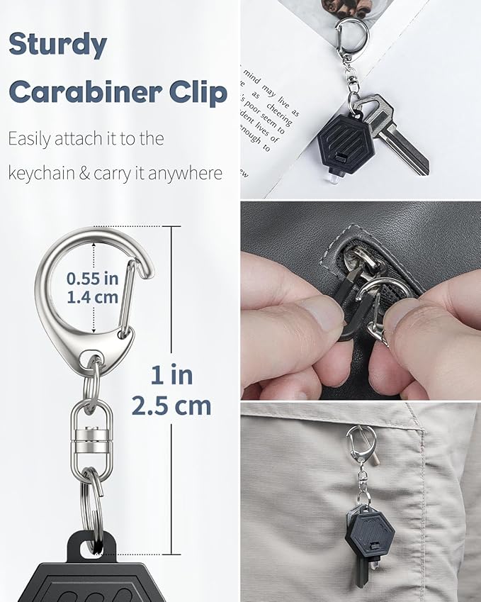 Uniclife 5 Pack LED Keychain Flashlight Mini LED Keychain Light 12 Lumen Portable Ultra Bright Battery Powered Key Ring Torch for Outdoor Camping Party Hiking and Emergency Lighting