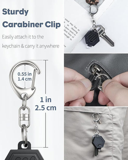 Uniclife 5 Pack LED Keychain Flashlight Mini LED Keychain Light 12 Lumen Portable Ultra Bright Battery Powered Key Ring Torch for Outdoor Camping Party Hiking and Emergency Lighting