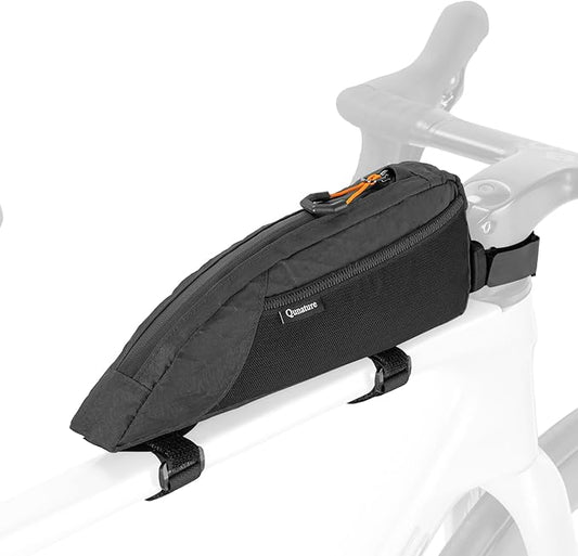 ROCKBROS Top Tube Bike Bag for Cycling, Bicycle Frame Bag for Bikepacking, Waterproof Bike Storage Bag, Cycling Accessories for Road Mountain Gravel Electric Bike (Black)