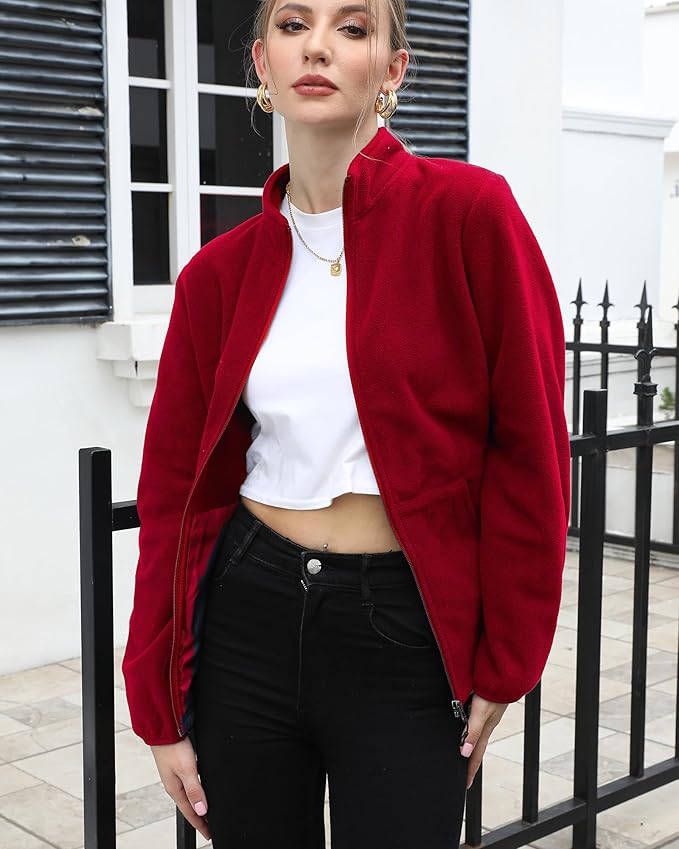 Argstar Women's Fleece Jacket with 6 Pockets (XS-2XL)