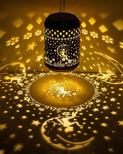 Solar Lanterns Outdoor Hanging Waterproof,2Pack Fairy Garden Decor Gifts for Women Mom, Solar Lights Metal Fall Decoration Outside for Yard, Patio,Garden,Backyard,Porch