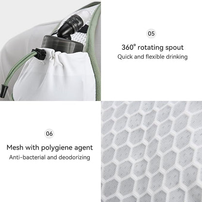 KAILAS FUGA AIR 8 Ⅳ Running Hydration Vest Hydration Pack Lightweight with Two TPU Water Bladders for Women Men Trail Cycling Hiking