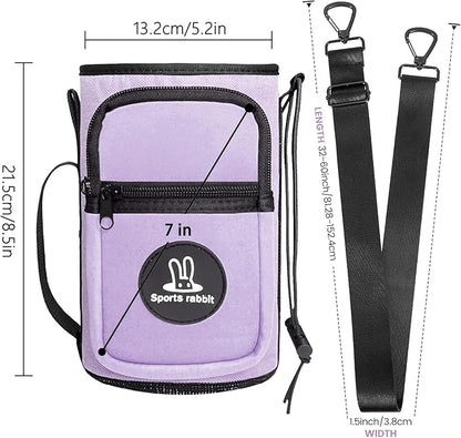 Sports rabbit Universal Water Bottle Holder – Durable Oxford & Neoprene Hybrid Design Compatible with Stanley 30/40oz Handled & 64/87oz Straight Tumblers, Adjustable Strap for Gym, Travel, Outdoors