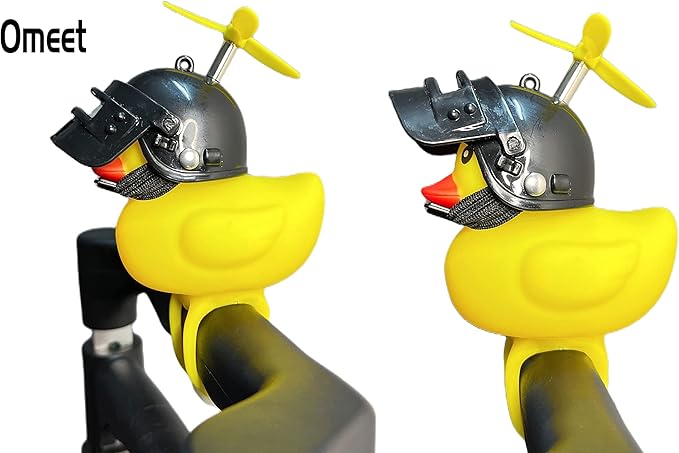 Lovely Yellow Duck Bike Bell, Kids Bike Horn, Rubber Yellow Duck Bicycle Accessories with LED Light - for Kids Toddler Children Adults Sport Outdoor