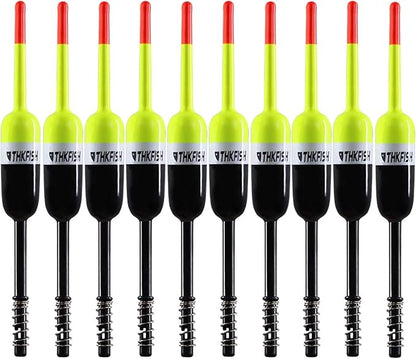 THKFISH Fishing Bobbers Fishing Floats and Bobbers Slip Bobbers for Fishing Balsa Floats Crappie Fishing Bobbers Fixed Bobber (1.5"X0.59"X5.4") (2.5"X0.59"X5.4")