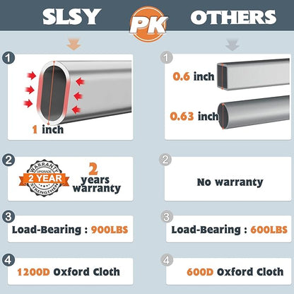 Slsy Oversized XXL Folding Camping Cot for Adults with Pad, Padded Portable Sleeping Cots, Camp Bed with Carry Bag for Outdoor Travel, Beach, Hiking