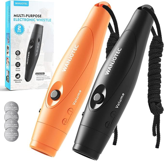 Electronic Whistle, Battery Operated Whistle Adjustable 3 Different Loud Whistle Sounds with Lanyard Handheld Whistles for Referees Coaches Teacher Training/Camping