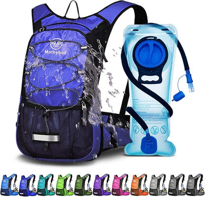 Hydration Pack, Insulated Hydration Backpack with 2L BPA Free Water Bladder and Storage, Hiking Backpack for Men, Women, Kids for Running, Cycling, Camping - Keep Liquid Cool up to 5 Hours