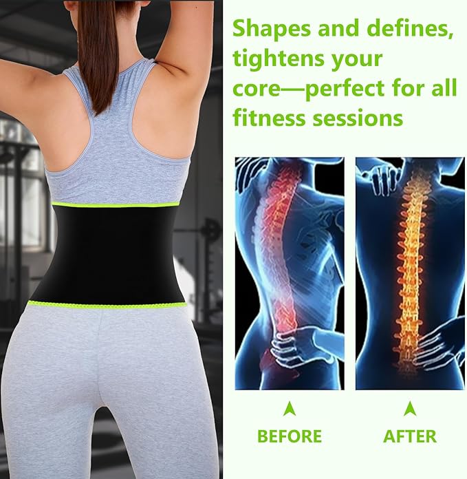 MORECOO Waist Trainer for Women/Men, Waist Sweat Band, Stomach Wrap, Belly Band Sweat Belt, Body Shaper Belt