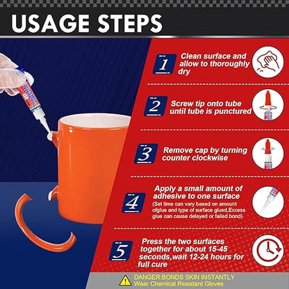 12 x 3g Super Glue Gel, Fast Strong Adhesive, Strong Cyanoacrylate (CA) Glue for Plastic, Metal, Ceramic, Leather, Wood, DIY Crafts and More – Quick Dry, Thick Formula, All-Purpose Instant Bond