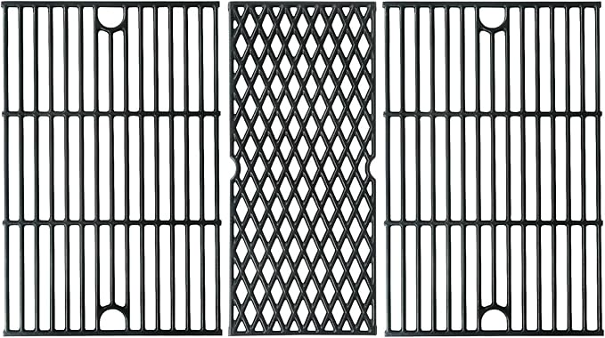 Cast Iron Cooking Grates for Pit Boss 1000 Series Austin XL Rancher Grill Grid for Traeger Pro 34 Wood Pellet Smoker Replacement Parts Ceramic Coated BBQ Grilling Rack