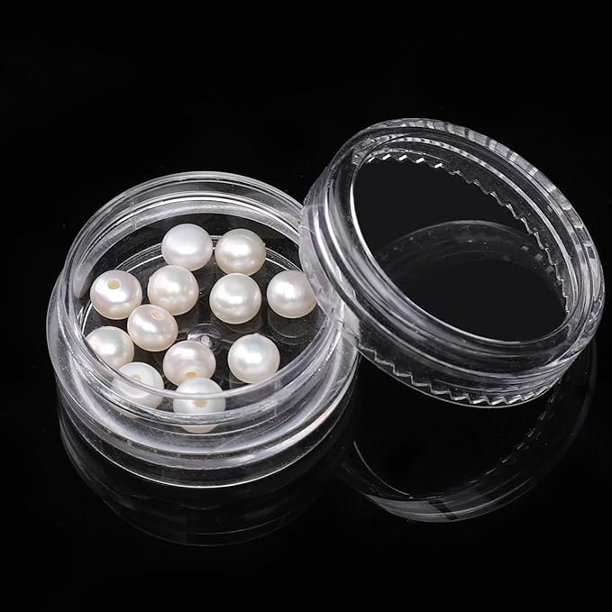Natural Half Drilled Pearl Beads White 4.5-5mm 12pcs AAAA Freshwater Cultured Loose Gemstone Beads for DIY Stud Earring Jewelry Making