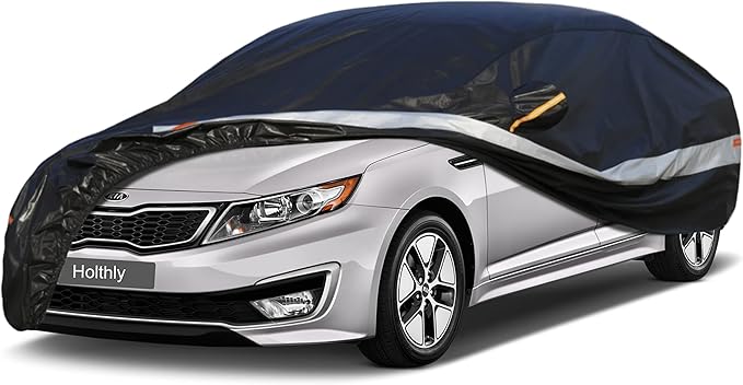Sedan Car Cover Custom Fit KIA Optima 2000-2020, 100% Waterproof Breathable Outdoor Car Covers, Sun Rain Dust Snow Protection. (Ships from US Warehouse)
