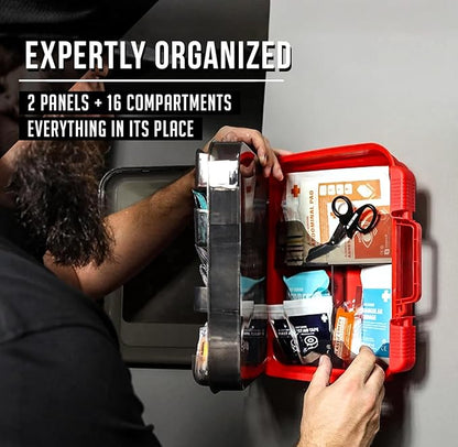 EVERLIT 400 Pcs OSHA/ANSI Compliant First Aid Kit Type III Class A Medical Kit Professional Med Kit Supplies for Contractors, Warehouse, Office, School, Home, Disaster, Car, Business, Restaurant