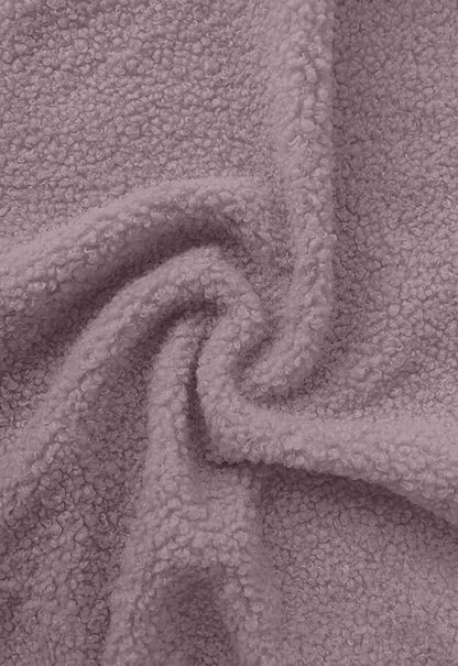 MIROL Women's Fall Trendy Fleece Jacket Faux Sherpa Fuzzy Casual Long Sleeve Zip Up Loose Fit Bomber Winter Coat