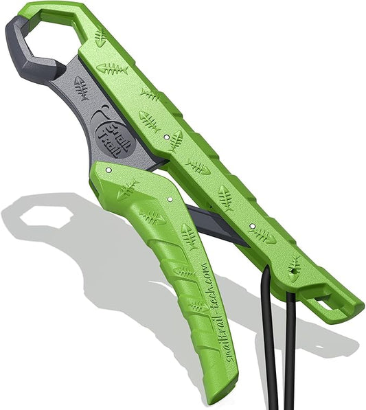 SNAIL TRAIL 7.5''/9'' Floating Fish Gripper, Fishing Grabber, Catfish Mouth Pliers, Caught Bass Holder, Digital Scale Hook Clamp, Saltwater Lip Grip Tool with Lanyard, Gifts for Men