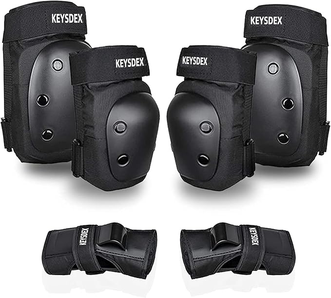 Knee Pads Elbow Pads Wrist Guards for Adult Youth Kids 6 in 1 Protective Gear Set for Roller Skateboarding Scooter Inline Skating Cycling Skating BMX Bike Outdoor Sports