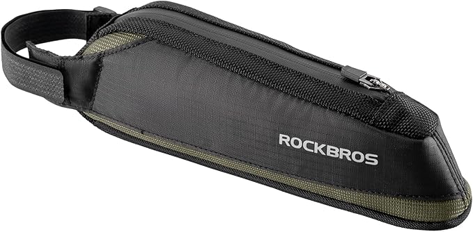 ROCKBROS Bike Frame Bag Top Bike Tube Bag Bike Triangle Bag Small Aerodynamic Bag for Triathlon and Gravel Bikes black
