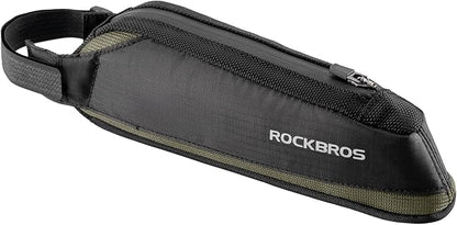 ROCKBROS Bike Frame Bag Top Bike Tube Bag Bike Triangle Bag Small Aerodynamic Bag for Triathlon and Gravel Bikes black