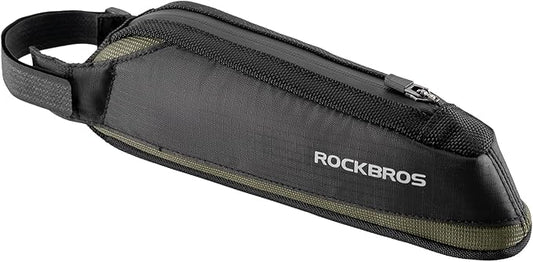 ROCKBROS Bike Frame Bag Top Bike Tube Bag Bike Triangle Bag Small Aerodynamic Bag for Triathlon and Gravel Bikes black