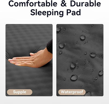 Sleeping Pad for Camping,3.14" Thick Memory Foam Self Inflating Mattress with Pillow and Built-in Electric Pump,4-Season Adult for Travel/Tent/Car